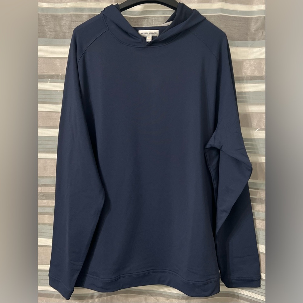 Peter Millar Pine Performance Navy Blue Hoodie - image 1